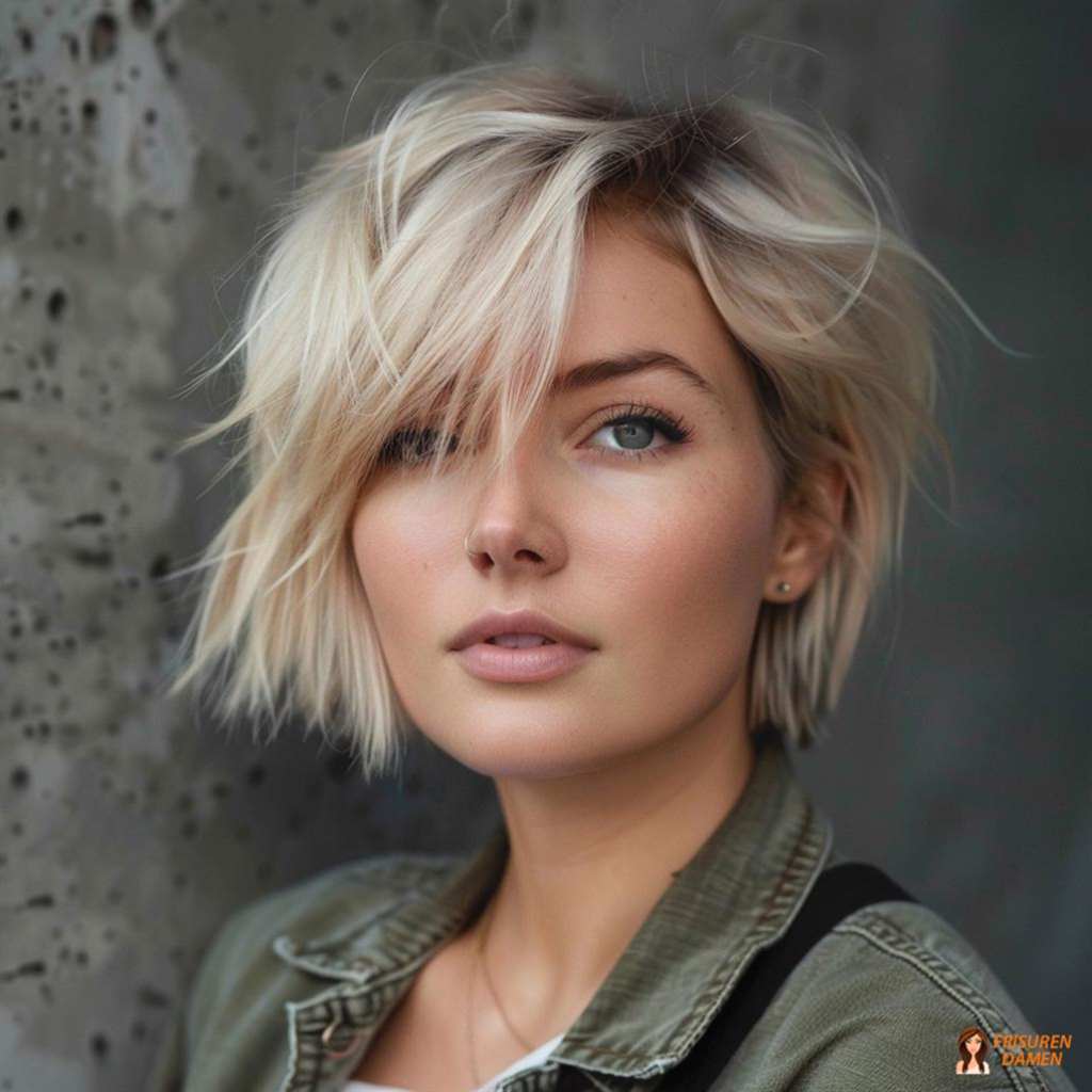 Moderner Bob für runde Gesichter mit sanften Gesichtszügen