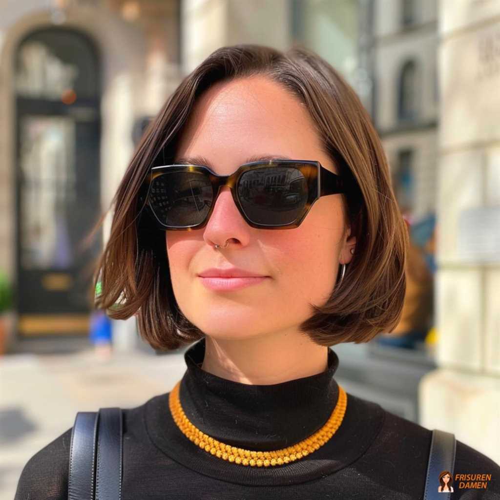 Moderner Bob für Frauen ab 50 mit feinem Haar, Mittelscheitel und ruhiger Eleganz-Effekt