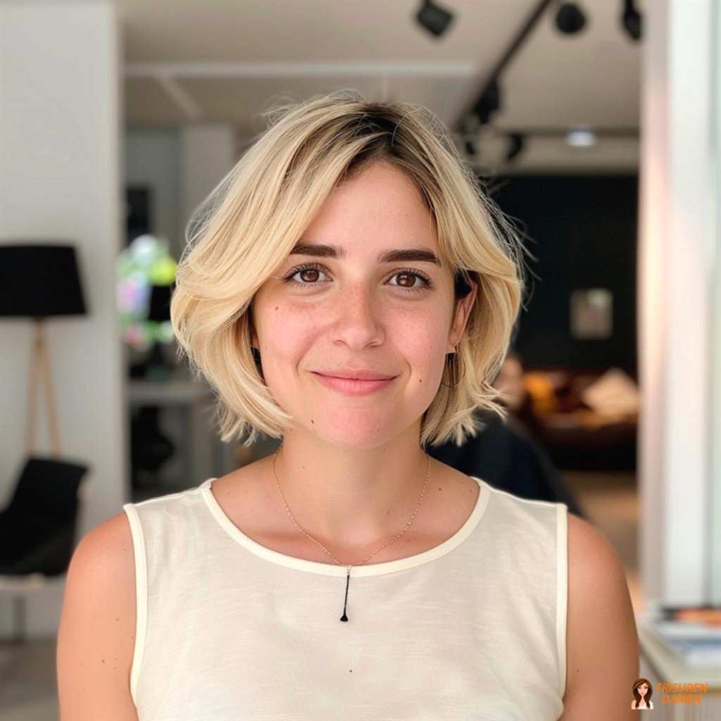 Moderner gestufter Bob für Damen, klare Form mit frischem Effekt