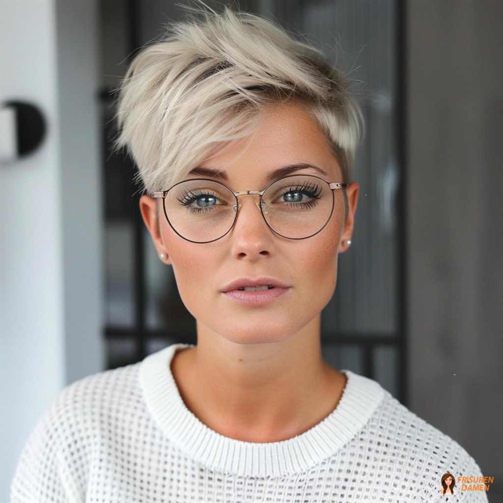Texturierter Kurzhaarschnitt für Frauen ab 60 mit grauen Nuancen, der Volumen und moderne Leichtigkeit schafft