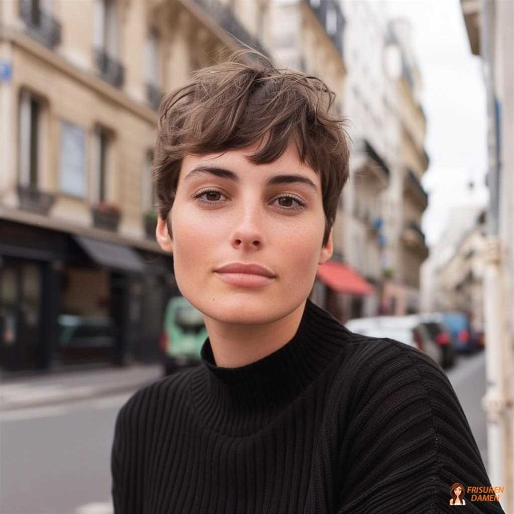 Moderner Pixie Cut für Frauen mit klarer Form, leichter Struktur und frischem Alltags-Style