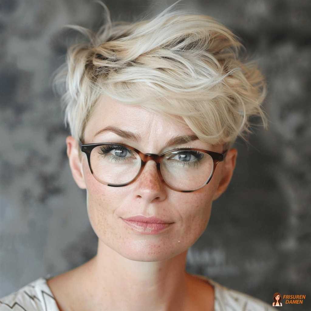 Moderner Pixie mit blondem Charme für Frauen ab 60
