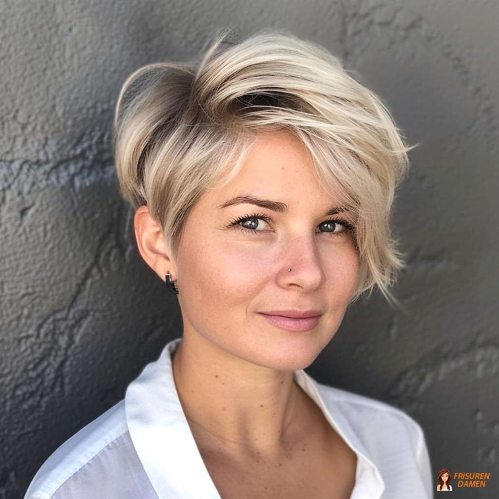 Moderner Pixie ab 60 mit längerem Deckhaar für Volumen und einen weichen Gesichtsausdruck