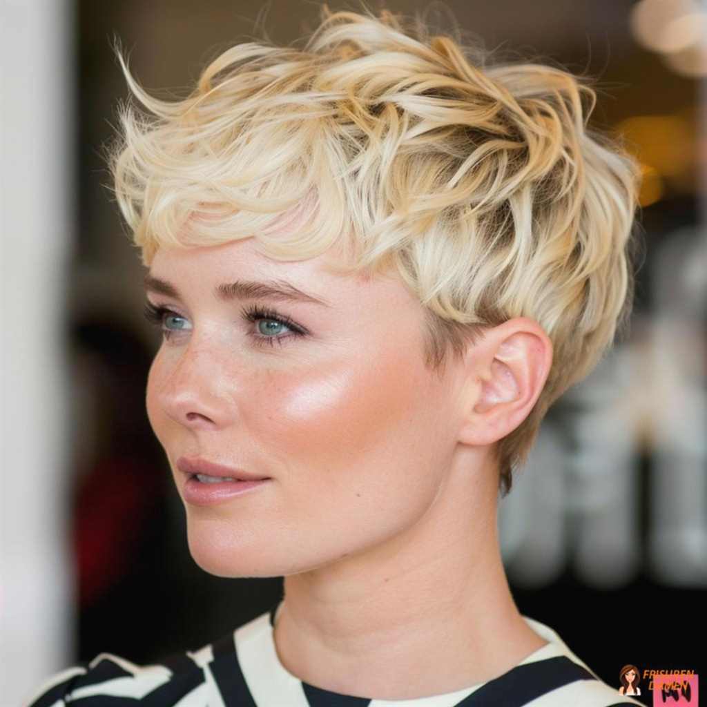 Moderner Pixie mit Textur für Frauen über 50 mit mehr Volumen