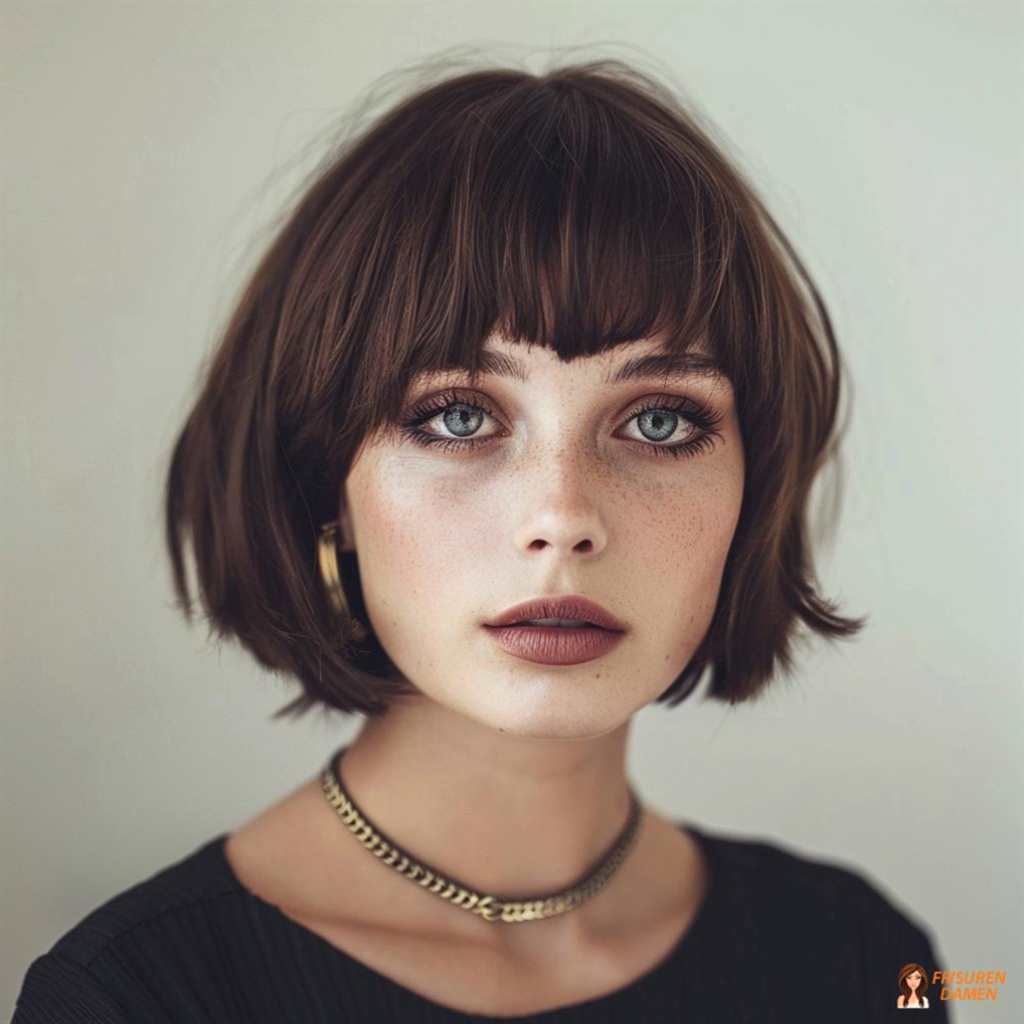 Moderner Retro-Chic Bob mit Stufen, der klassische Form und aktuelle Leichtigkeit verbindet