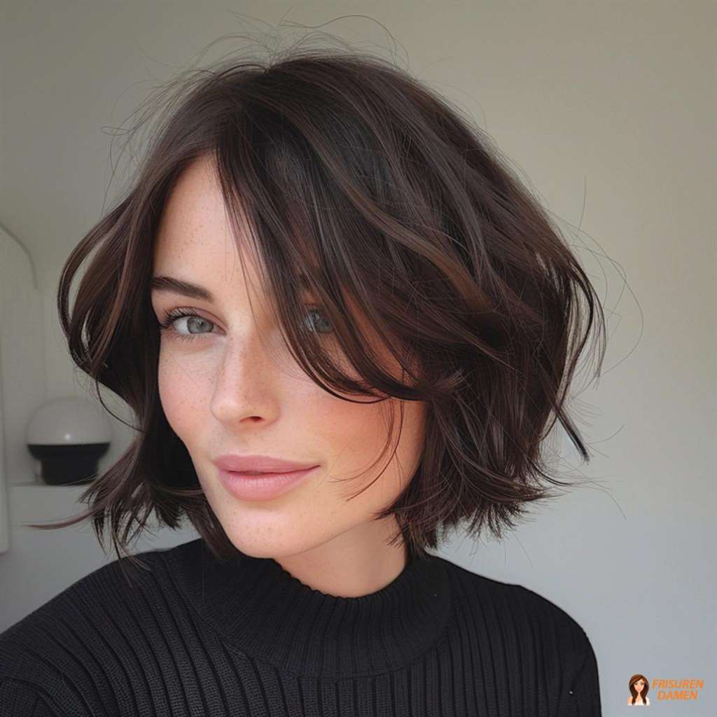 Strukturierter mittellanger Bob für Frauen