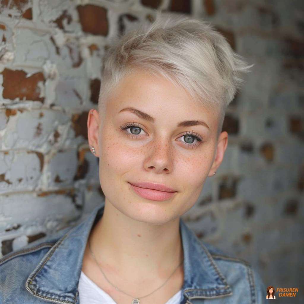 Moderner Undercut mit lässigem Styling, der kurze Haare leicht wirken lässt und sehr modern ist