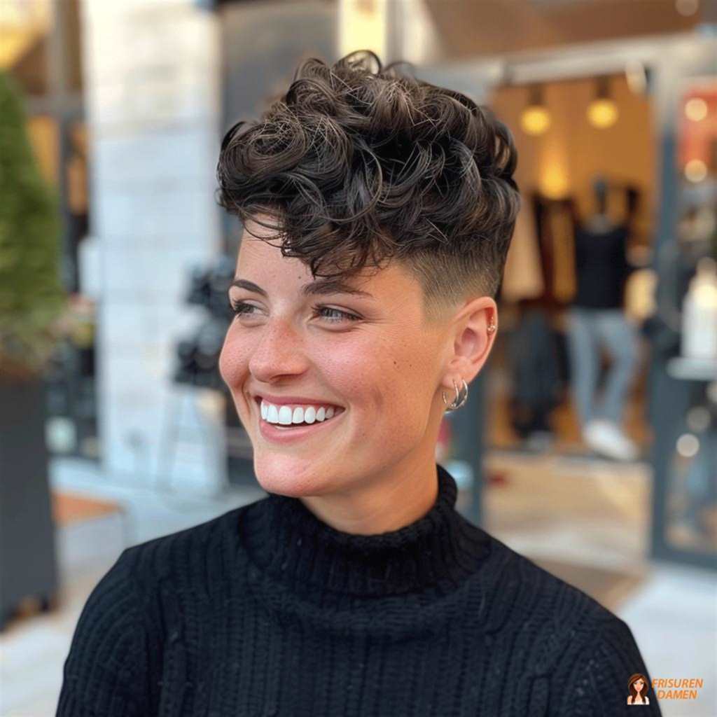 Eleganter Undercut für Frauen mit angehobenem Oberkopf und sauberem Seitenverlauf