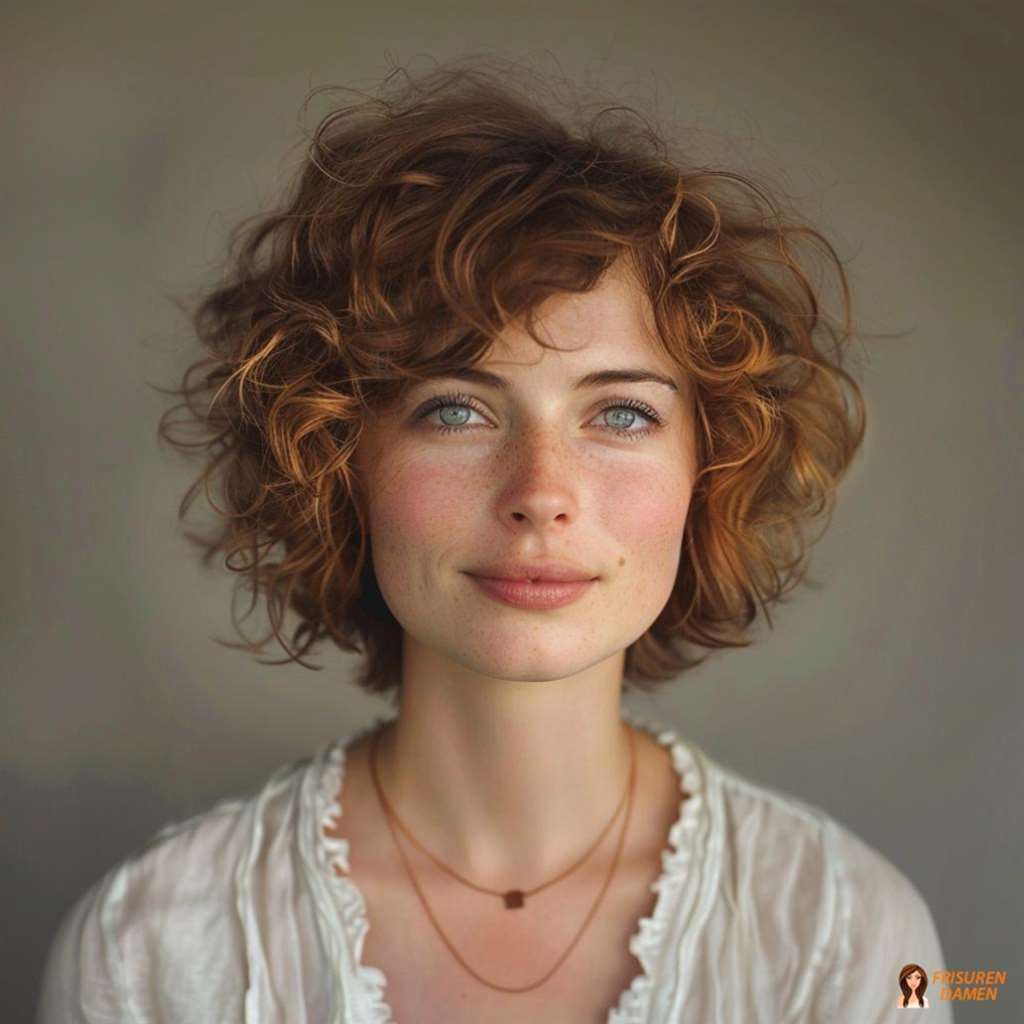 Natürliche Locken mittellang für Frauen mit romantischem Stil