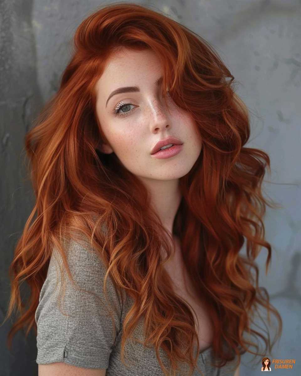 Natürliche Wellen mit flammenrotem Glanz