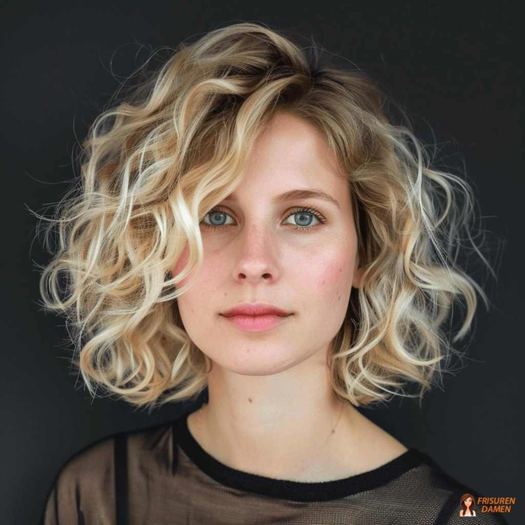 Alltagstaugliche halblange Frisur für Frauen mit natürlichen Wellen und leichtem Volumen