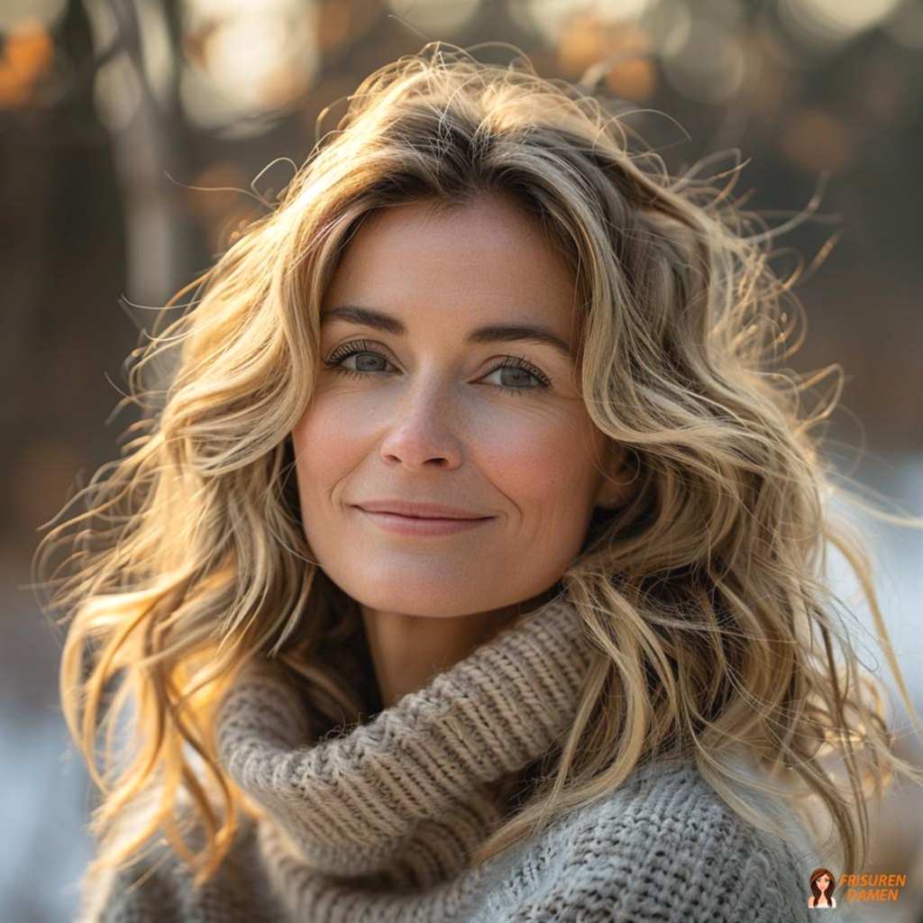 Natürliche Lockenfrisur für Frauen ab 50