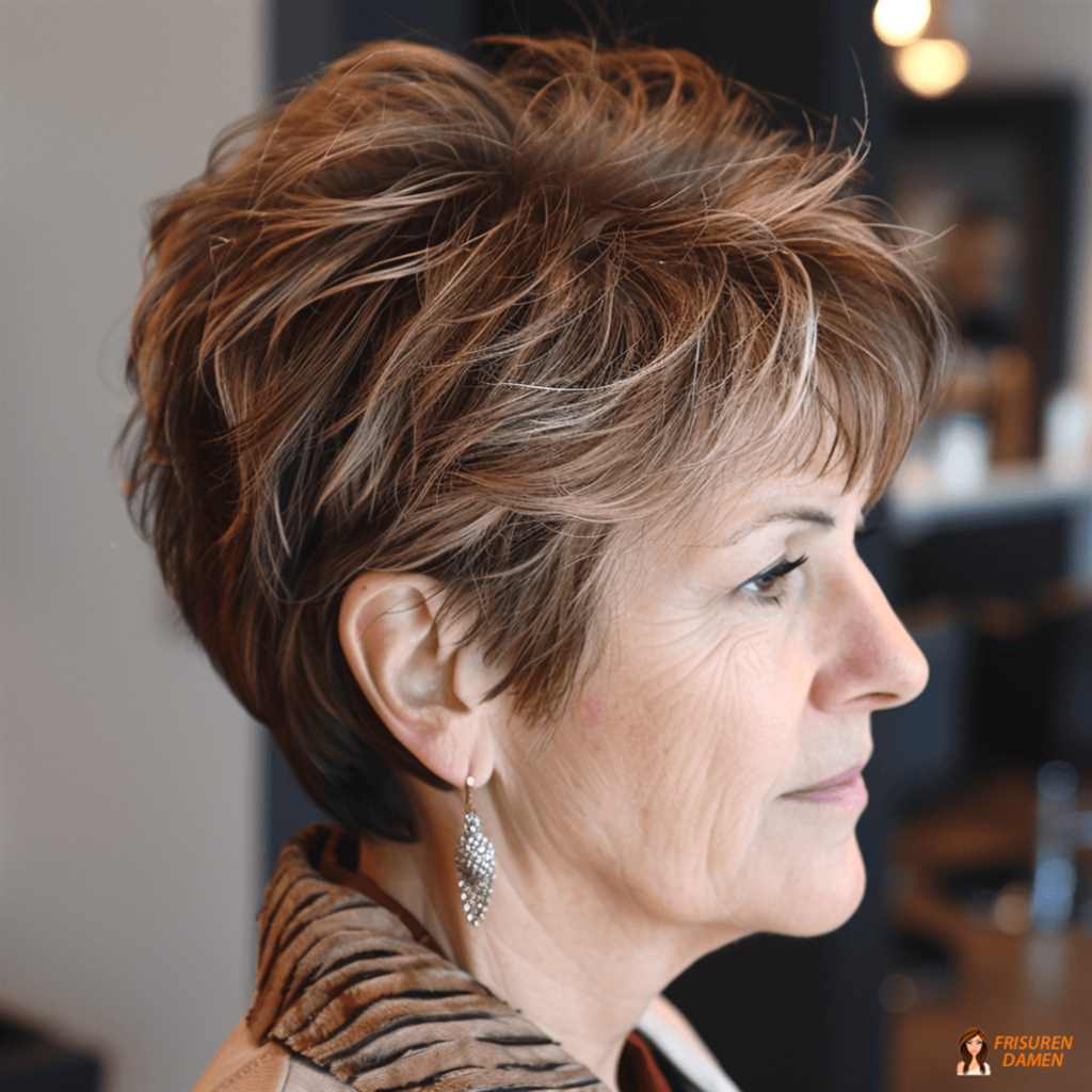 Kurzhaarschnitt mit natürlichem Charme und soften Konturen