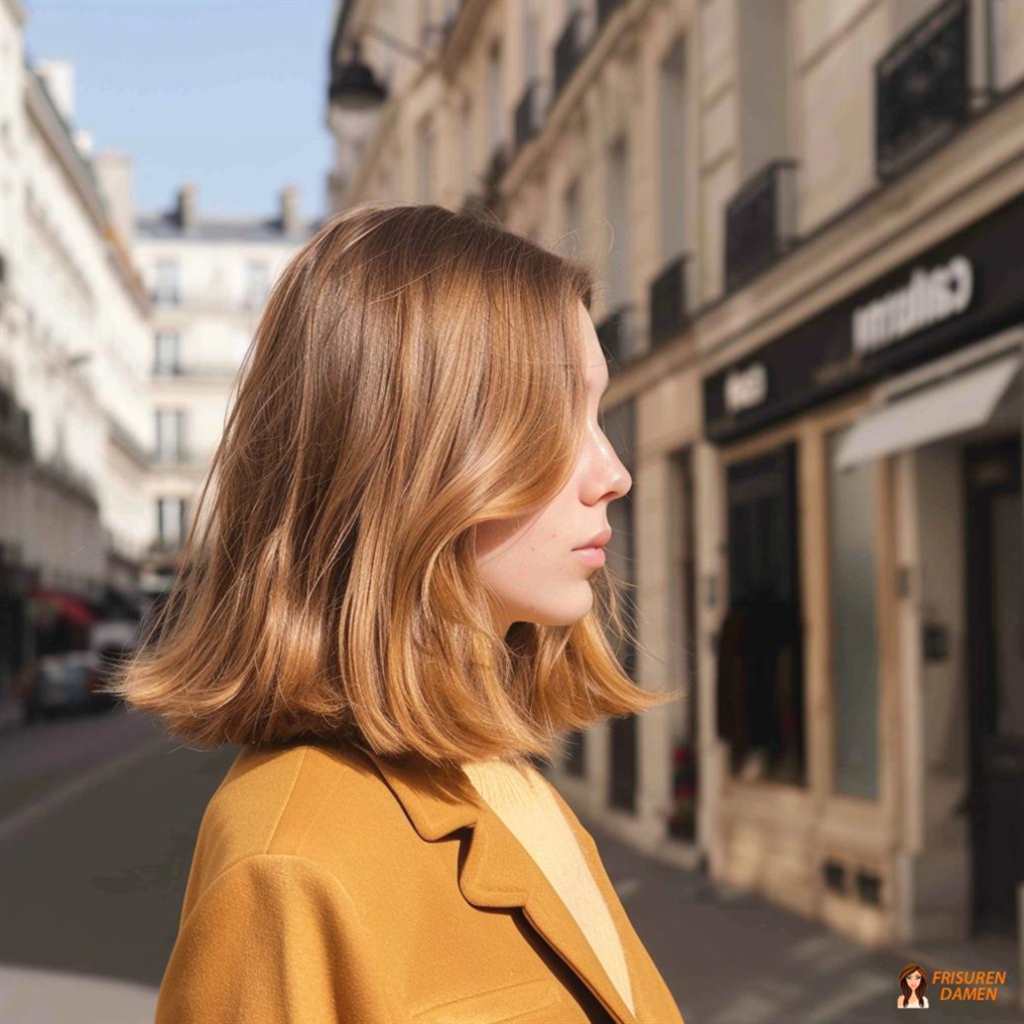 Braune Haarfarbe für Frauen mit Pariser Charme, weichem Stil und eleganter Ausstrahlung