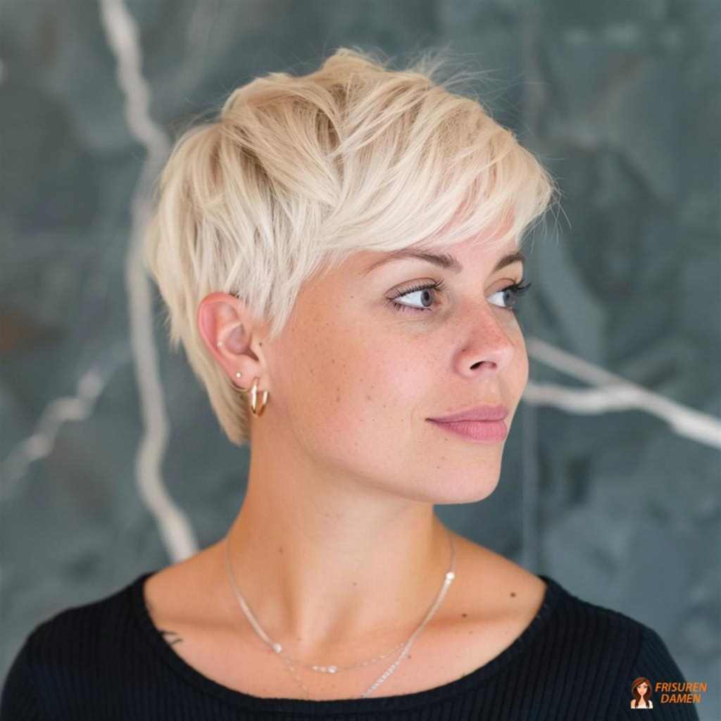 Pixie Cut mit längerem Pony für Damen – vielseitig, weich und zeitlos
