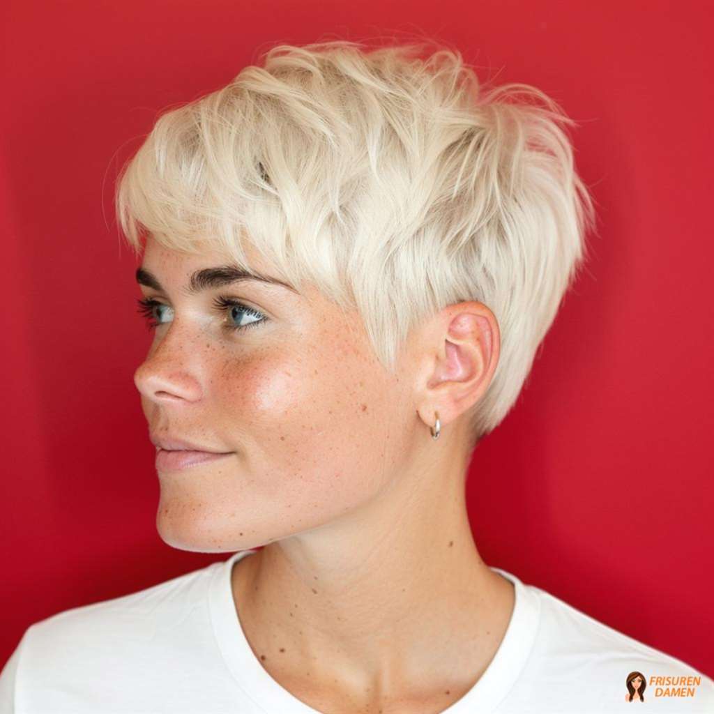 Texturierter Pixie Cut für Damen mit vielseitigen Styling-Möglichkeiten