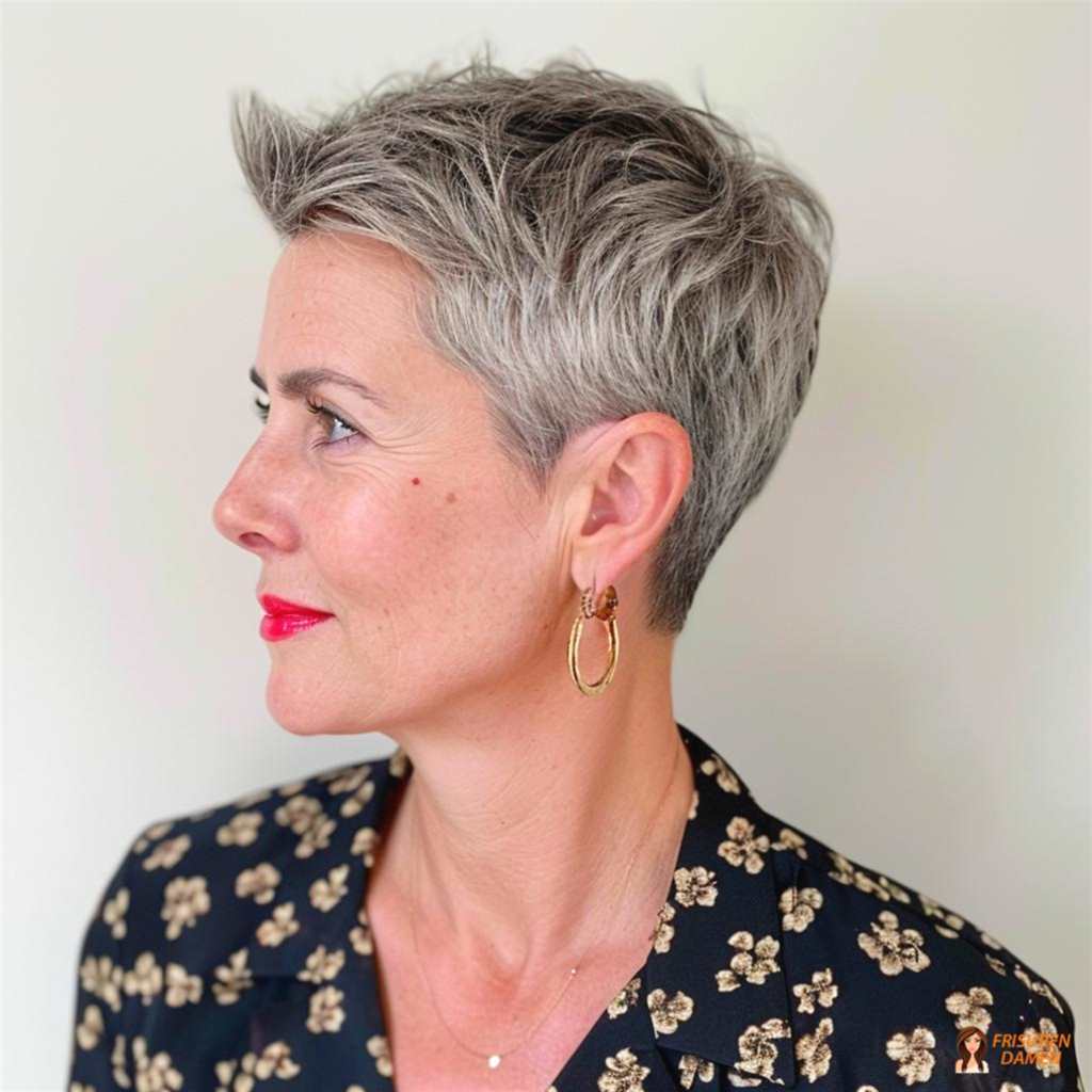 Pixie Cut für Frauen über 50, zeitloser Kurzhaarschnitt mit klarer Linie