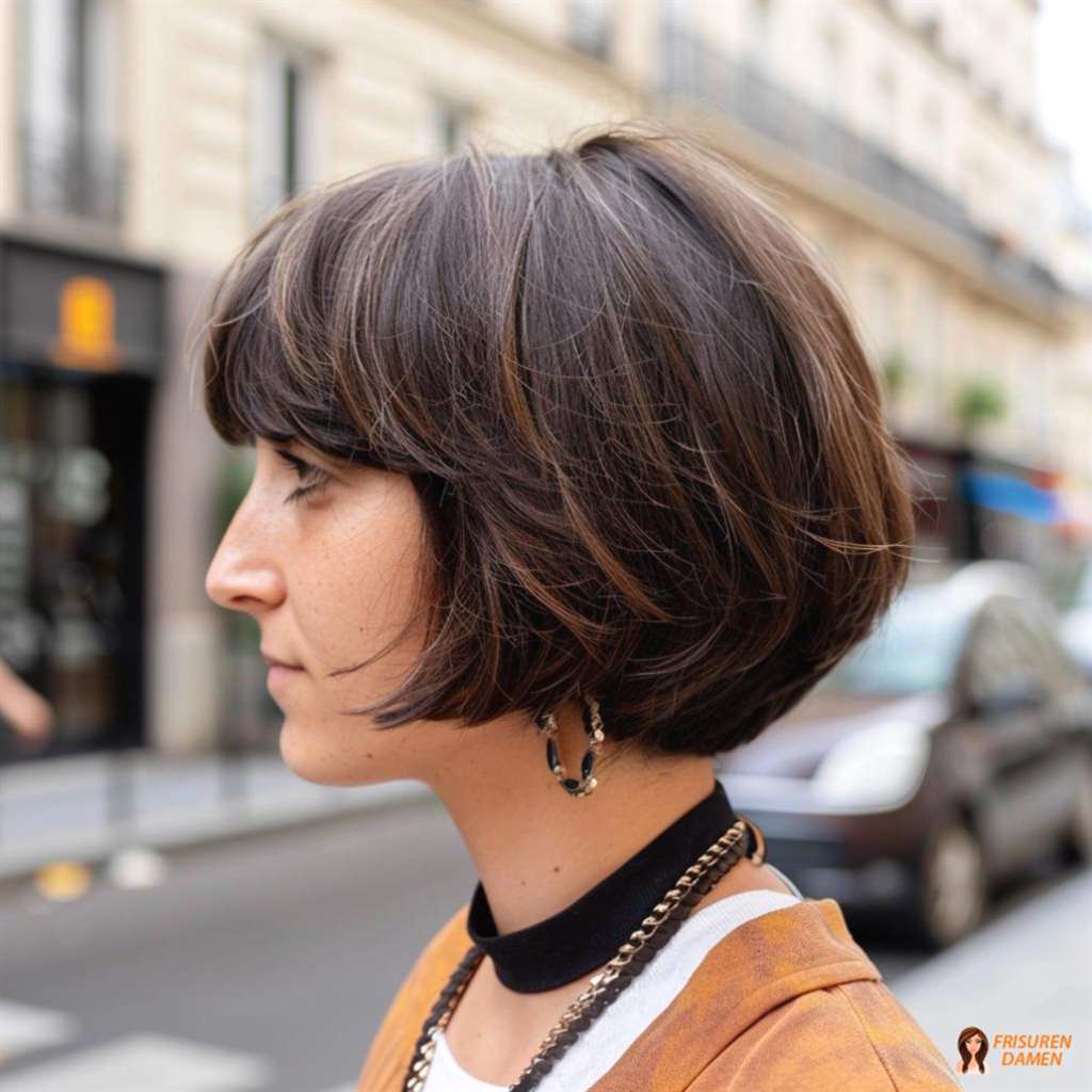 Platinblonder gestufter Bob für Damen, heller Rahmen mit frischem Effekt