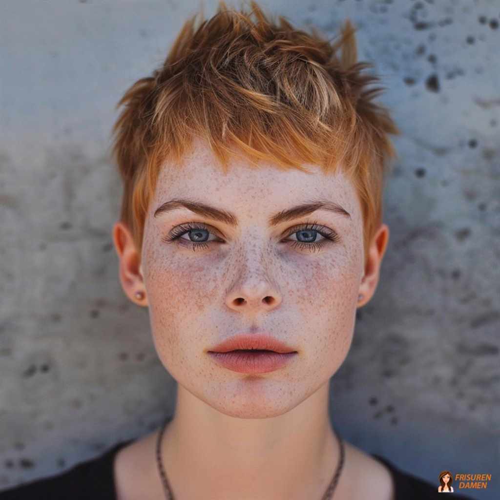 Punkiger Pixie Cut mit Statement-Textur, der frech wirkt und dennoch stilvoll bleibt