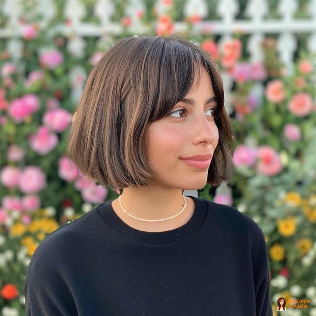 Romantischer Bob mit sanften Wellen für Frauen, weicher Stil mit eleganter Ausstrahlung