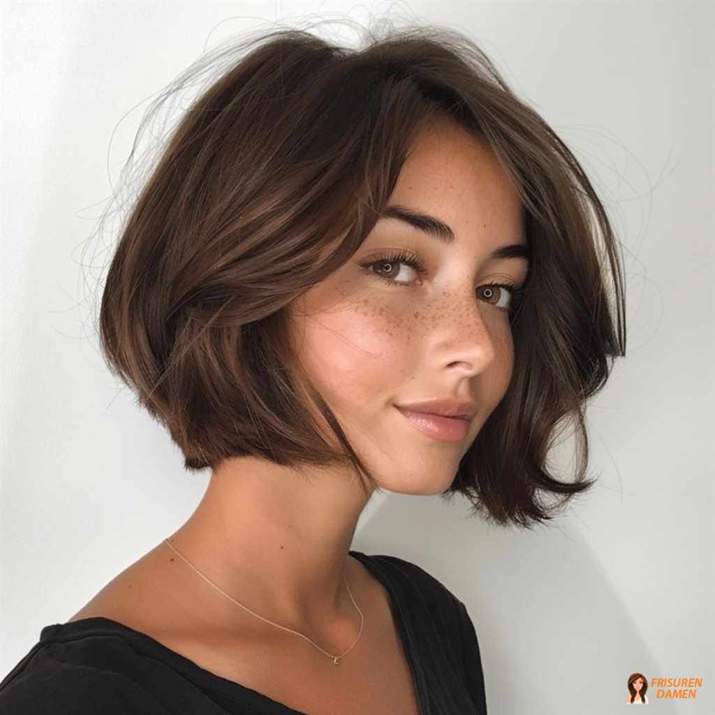 Sanft gewellter Bob mittellang