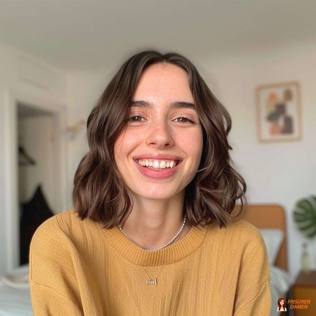 Sanft gewellter Lob für Damen mit natürlicher Bewegung und zeitloser Wirkung