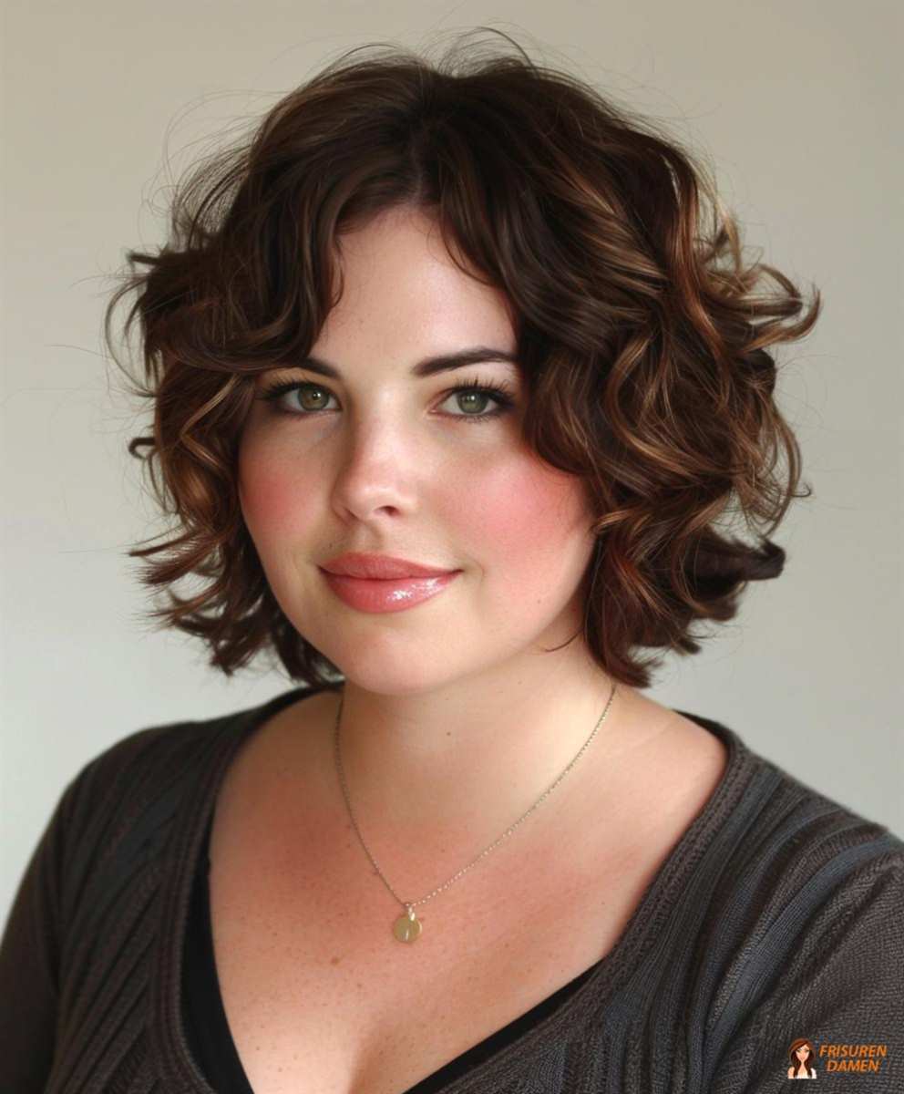 Sanfte Wellen mit Struktur, schmeichelnd für rundes Gesicht