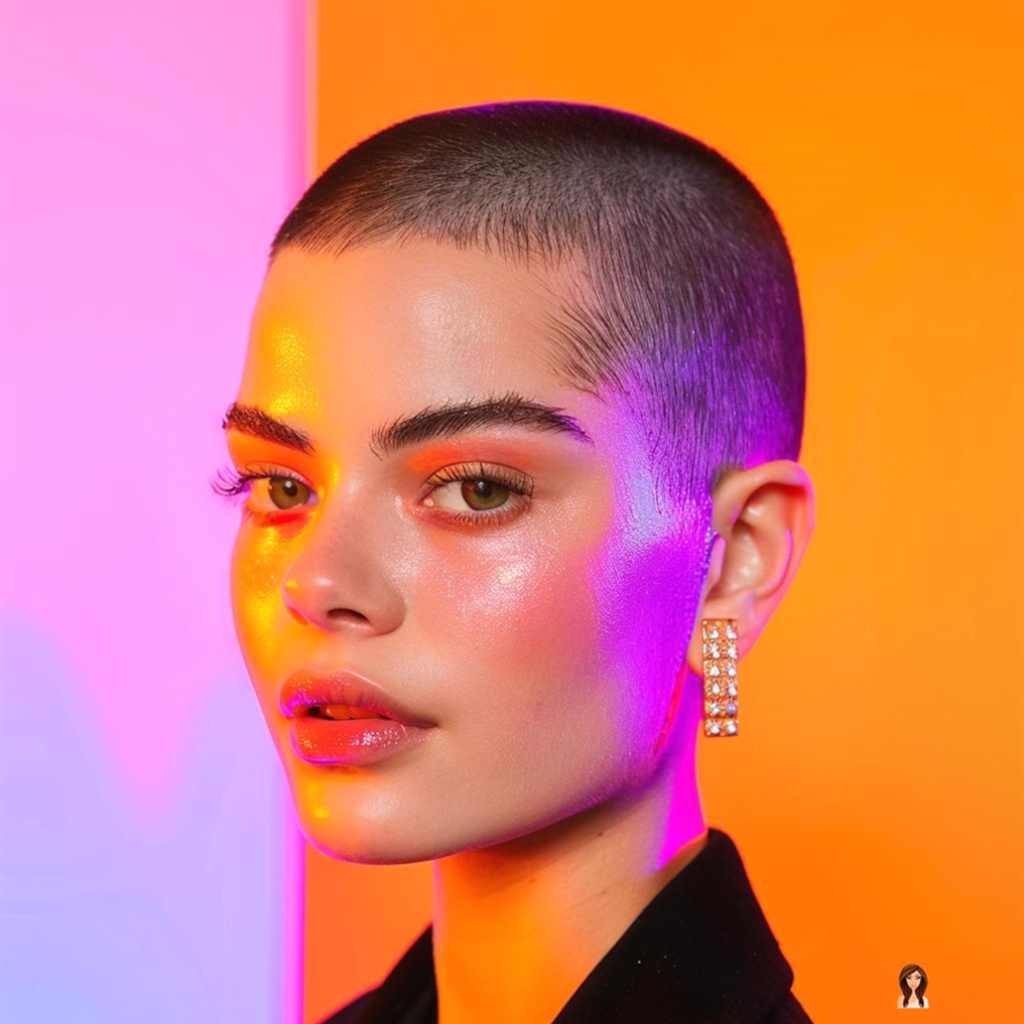 Buzz Cut Inspiration 2026 für Frauen: verschiedene Finishes von matt bis wet
