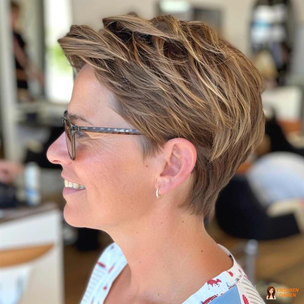 Schicker Pixie-Schnitt für Frauen ab 50 mit gepflegter Silhouette