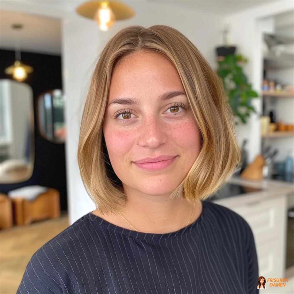 Schlichter glatter Bob für Frauen ab 50 mit feinem Haar, cleanes Finish und edler Effekt