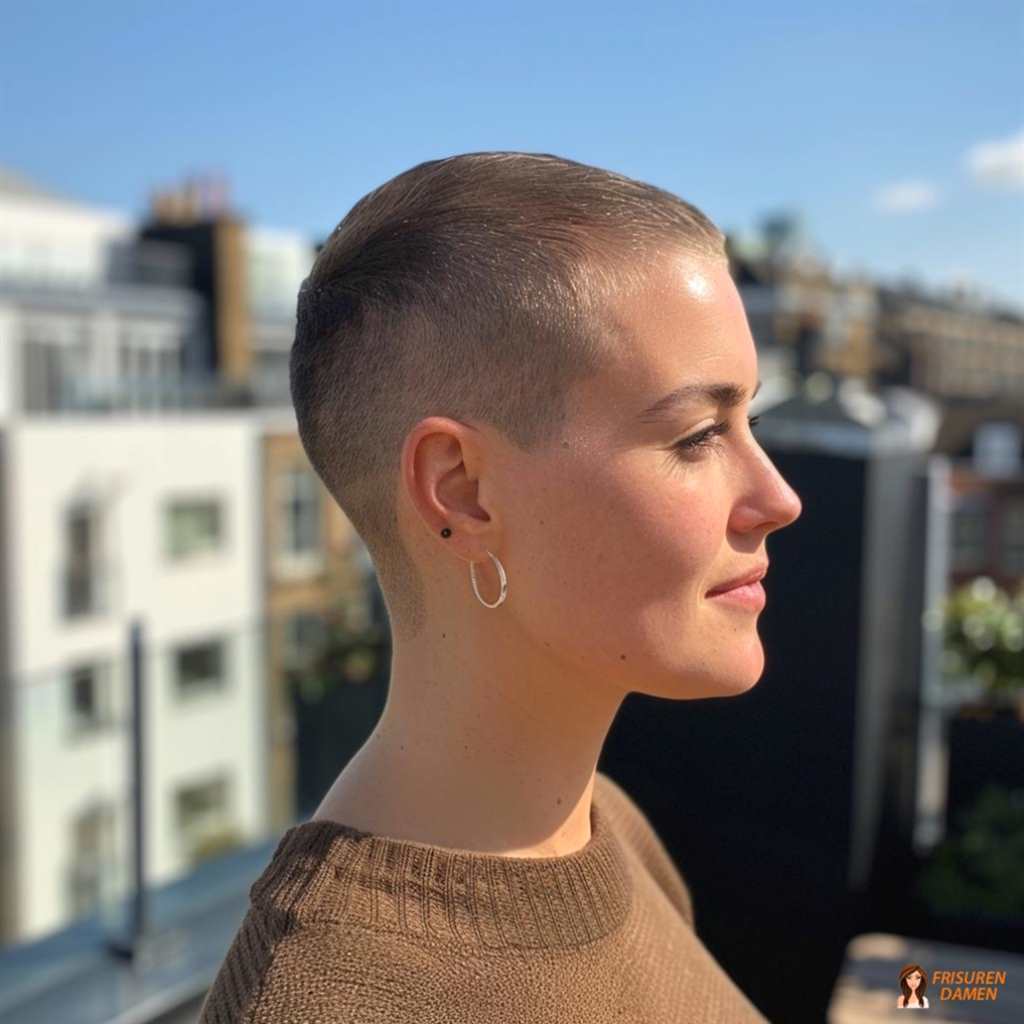 Schlichter, eleganter Buzz Cut mit feiner Kontur und ruhigem, hochwertigem Finish