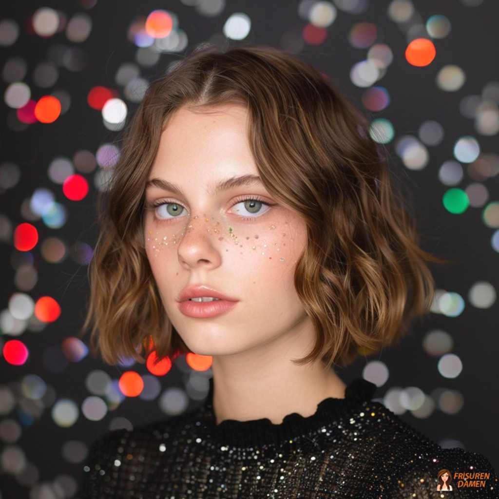 Schulterlanger Bob mit sanften Wellen – zeitloser Alltagslook für Damen