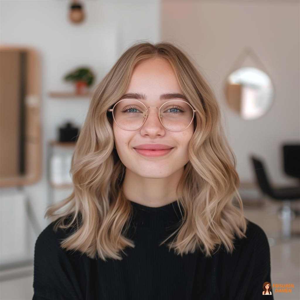 Schulterlanger Lob für Frauen ab 40, weiche Locken mit schmeichelnder Wirkung