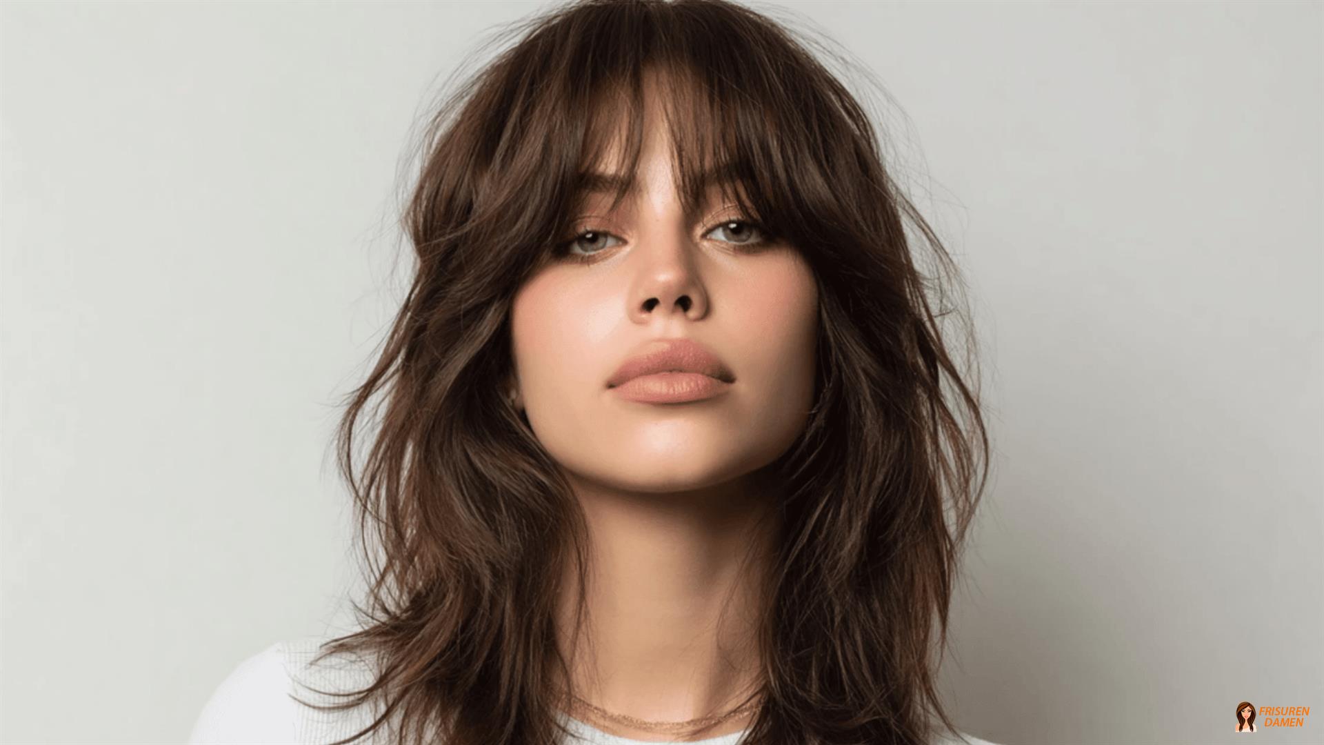 Shag mit Curtain Bangs für Frauen
