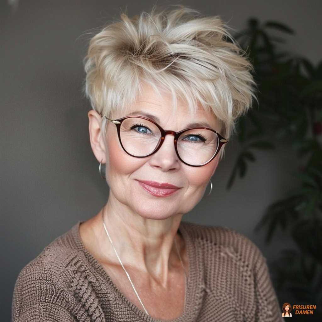 Weitere Themen: Brillenfrisuren, Kurzhaarschnitte und graue Looks