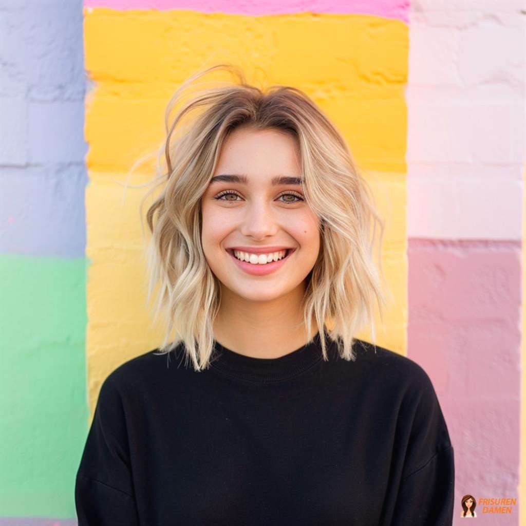 Sommerlicher blonder Bob für Frauen ab 30, frischer Stil mit strahlendem Effekt