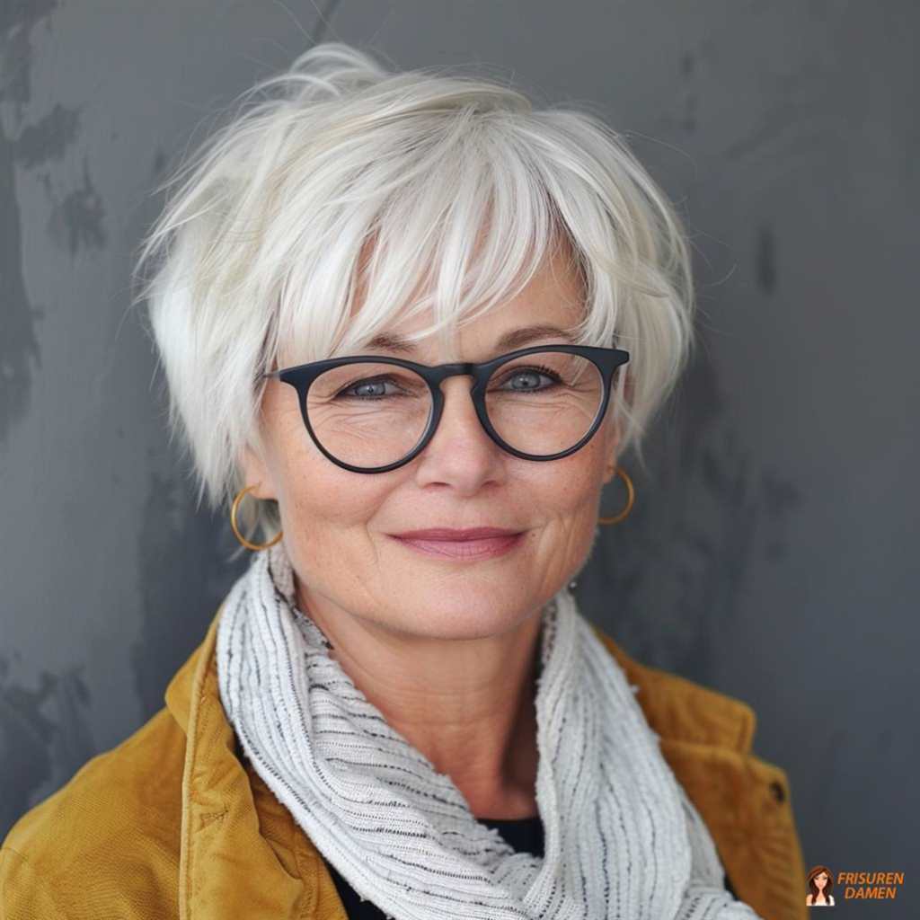 Platin-Twist für Frauen ab 70 mit modernem Akzent und weicher Kontur