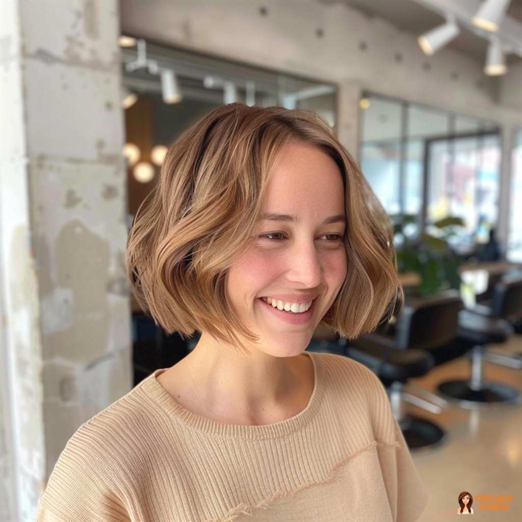 Strukturierter Bob mit sanften Wellen und luftigem Volumen