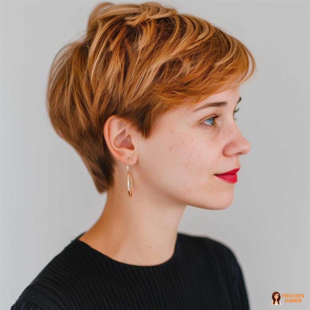 Strukturierter Kurzhaarschnitt für Frauen über 50 mit definierter Form