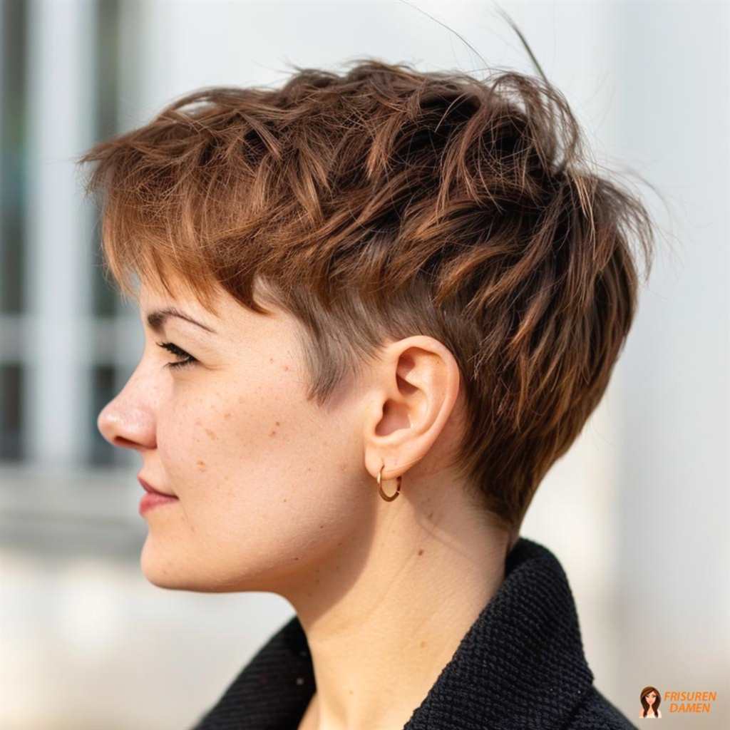 Strukturierter Kurzhaarschnitt mit markanten Enden