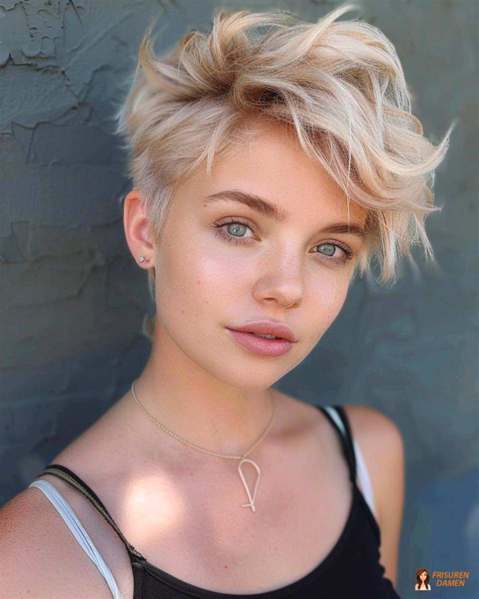 Texturierter Pixie für Frauen mit leichter Bewegung und moderner Struktur