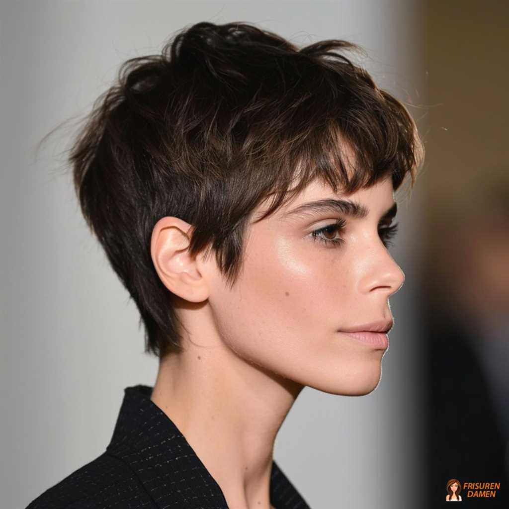 Texturierter Kurzhaarschnitt mit lebendiger Oberfläche und optischem Volumen