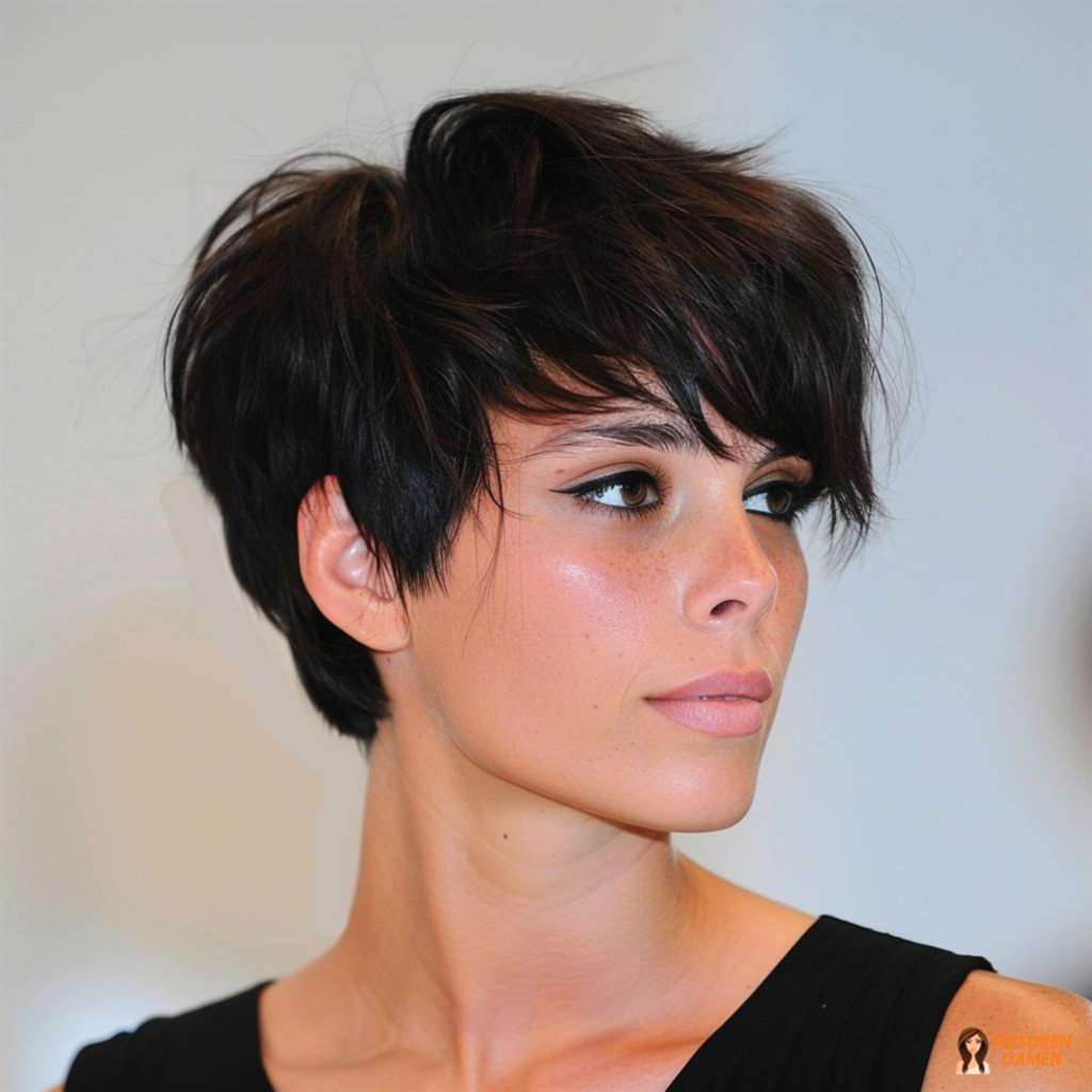 Texturierter Platin-Pixie mit Fransen