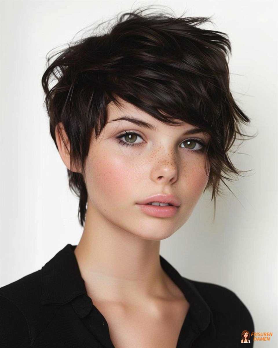 Voluminöser Dunkelbob für Frauen mit weicher Textur und starkem Auftritt