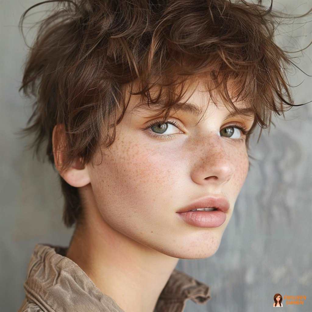 Alltagstaugliche Locken in kurzer Länge, die weich wirken und schnell gestylt sind