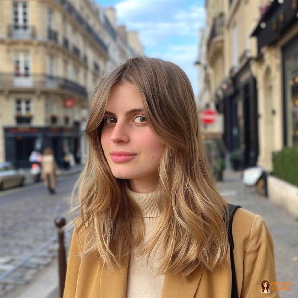 Braune Haarfarbe für Frauen mit unbeschwerten Wellen, natürlichem Volumen und sanftem Glow