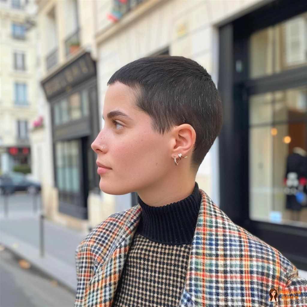 Moderner Buzz Cut im urbanen Stil mit mattem Finish und klarer Silhouette