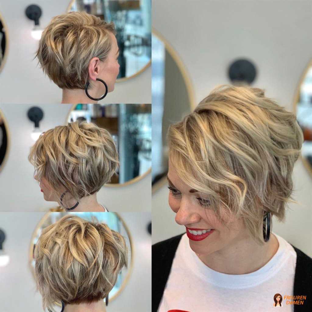 Verspielter blonder Bob mit lebendiger Struktur