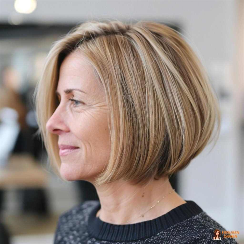 Verspielter Bob für Frauen ab 50 mit feinem Haar, sanfte Wellen und frischer Jugend-Effekt