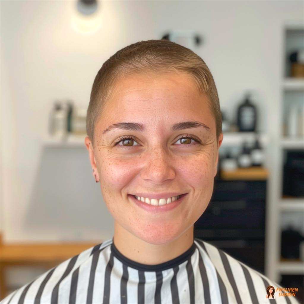 Verspielter Buzz Cut mit weicher Kontur und freundlicher, leichter Ausstrahlung